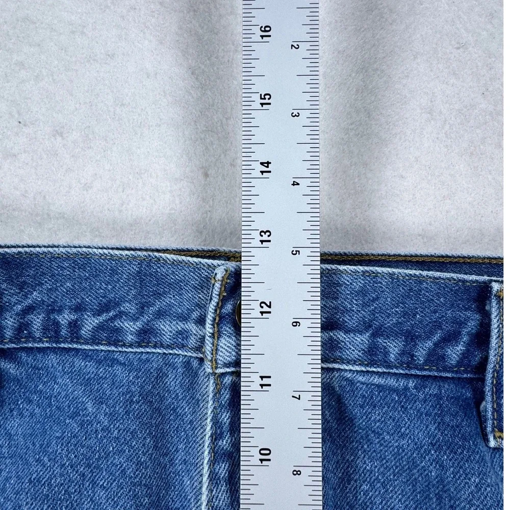 Carhartt B17 STW Relaxed Fit Stonewash Blue Denim Jeans Mens 42x30 Workwear - Picture 8 of 11